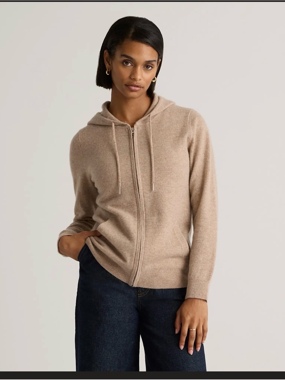 QUINCE Mongolian Cashmere Zip Hoodie